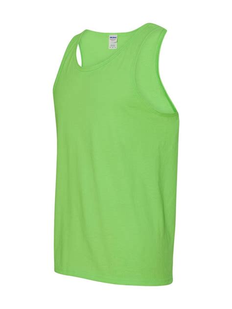 Gildan Heavy Cotton Tank Top 5200 Neon Green Size Xs