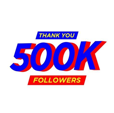 500k Followers Thank You Post For Social Media 500000 Followers Thanks