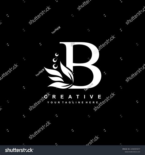 White Letter B Logo Design Flourish Stock Vector (Royalty Free ...