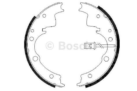 BOSCH 4x Bremsbacken Bremsbackensatz für Trommelbremse Hinten 0 986 487