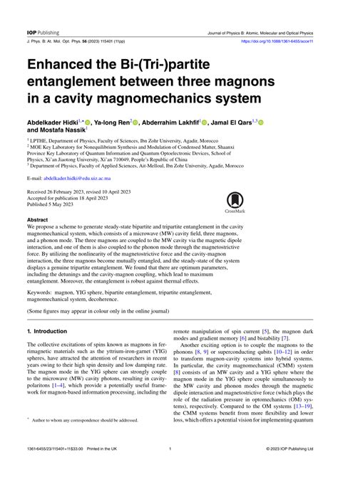 Enhanced The Bi Tri Partite Entanglement Between Three Magnons In A