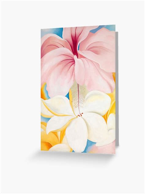 Hibiscus With Plumeria By Georgia O Keeffe Greeting Card For