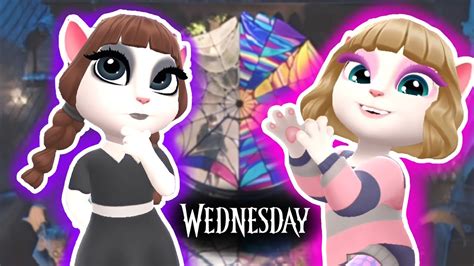 WEDNESDAY ADDAMS And ENID My Talking Angela 2 Emily Toca YouTube