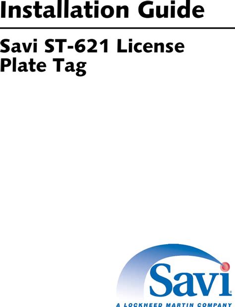 Savi Technology 654T V3 RF Tag User Manual ST621