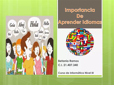 Importancia De Aprender Idiomas Ppt Descarga Gratuita