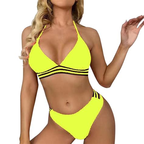 Xuapaodt Bikini Set New Swimsuit Europe And America Sexy Solid Color