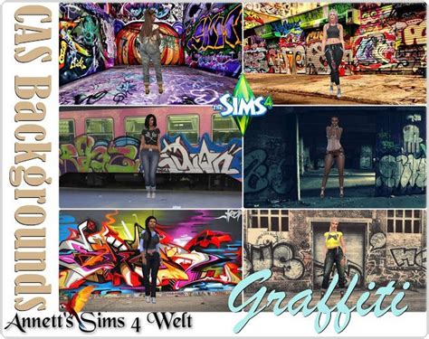 Annett S Sims 4 Welt CAS Backgrounds Graffiti The Sims Graffiti