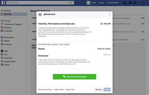 Recover Facebook Password