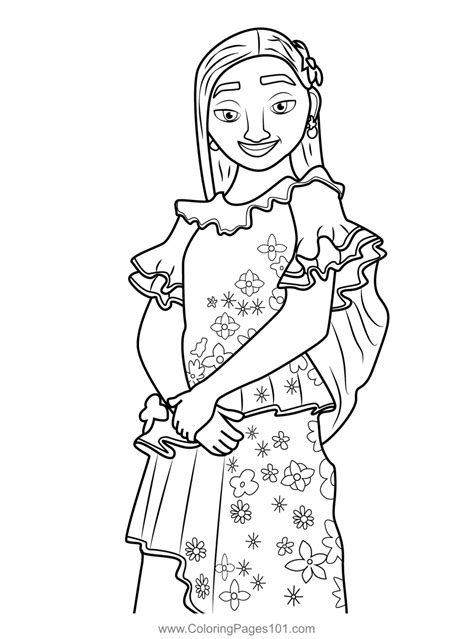 Isabela Encanto Coloring Page Printable