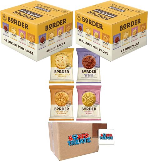 Border Biscuits 48X2-Pack Mini Luxury Biscuit Assortment Box, 4 Flavors ...