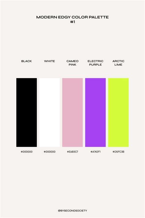 Color Palette For Branding Modern Bold Edgy Color Palettes For Your