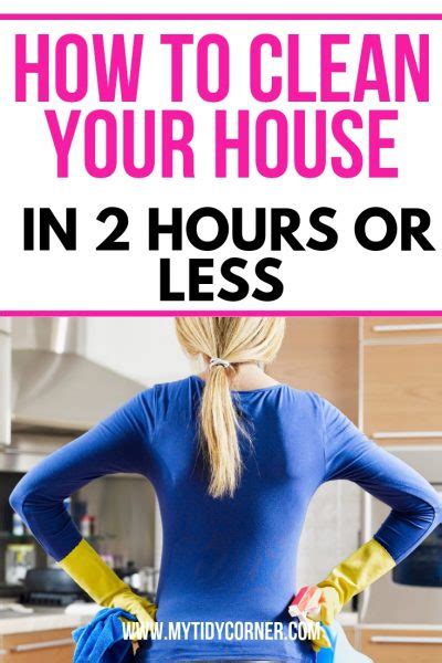 How To Clean Your House In 2 Hours Checklist Speed Cleaning Tips