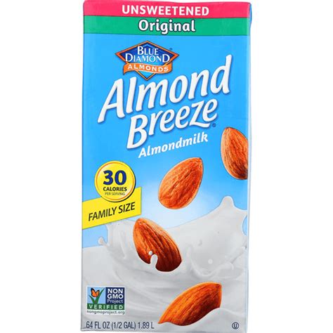 Almond Breeze Unsweetened Original Almond Breeze - Case of 8 - 64 fl oz | Milks , Evaporated ...