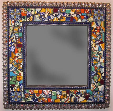 Mexican Tile Mosaic Mirror By Emily Hickman Made With Broken Terra Nova