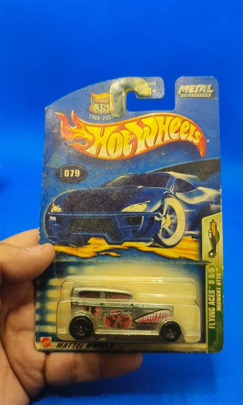 Hot Wheels Flying Aces II Midnight Otto 079 2003 Card Creased Card Hobbies Toys Toys