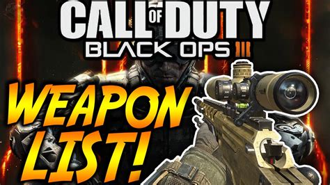 Call Of Duty Black Ops Leaked Weapon List Black Ops Weapons List