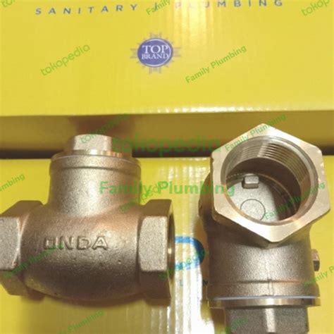 Jual Swing Check Valve Klep Tabok 1 Inch Onda Kuningan Brass Original