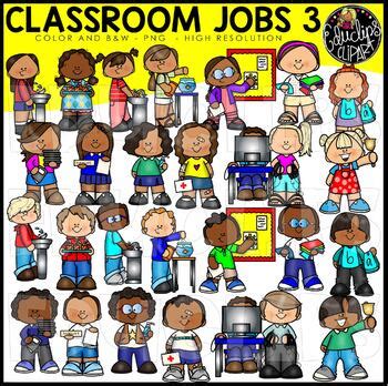 Classroom Jobs 3 Clip Art Set {Educlips Clipart} by Educlips | TPT