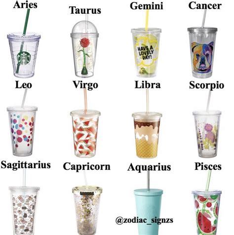 Cups Designs Drink Pisces And Aquarius Zodiac Signs Sagittarius