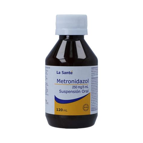 Metronidazol 250mg5ml Suspensión Oral La Santé Frasco X 120 Ml Los