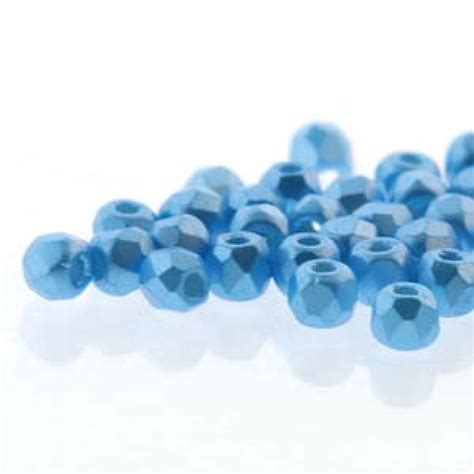 Beadpoint FIRE POLISH TRUE2 2MM PASTEL TURQUOISE 100 PC BG Beadsmith