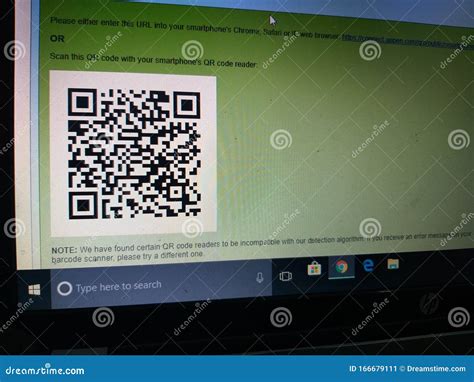 Lap Top Windows Showing Qr Code Pic Editorial Photo Image Of