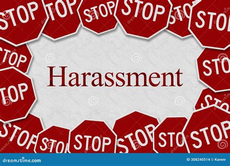 Stop Harassment message stock photo. Image of road, abuse - 308240514