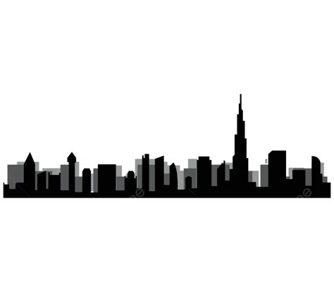 Dubai Skyline Cityscape Template Emirates Vector Cityscape Template