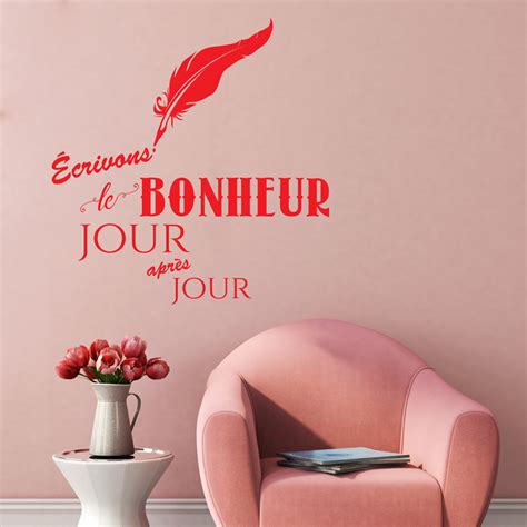 Sticker Ecrivons Le Bonheur Stickers Citations Fran Ais Ambiance