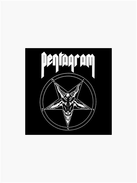 Pentagram Band Logo Sticker