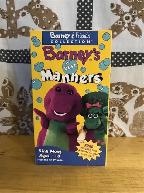 Barney Vhs Barneys Best Manners Vhs Sing Along Great