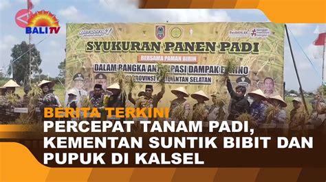 Berita Terkini Percepat Tanam Padi Kementan Suntik Bibit Dan Pupuk