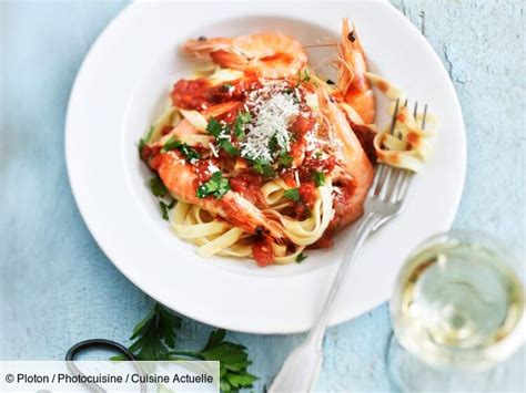 Tagliatelles Aux Crevettes Tomates Et Parmesan Recette Tagliatelles