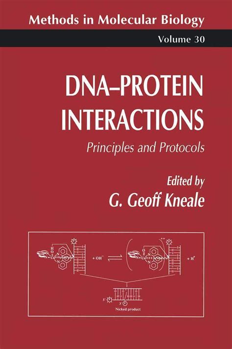 Buy Dna Protein Interactions Principles And Protocols V 30 Methods