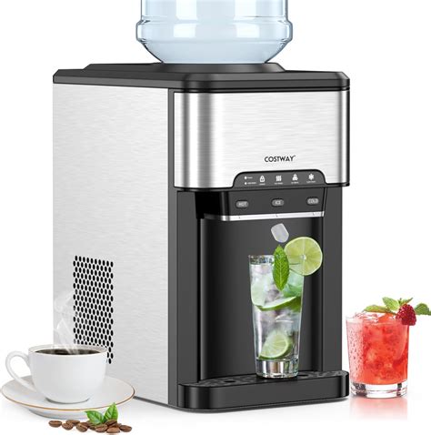 Amazon COSTWAY Water Dispenser With Ice Maker 3 In 1 Countertop Hot Cold Dispenser With