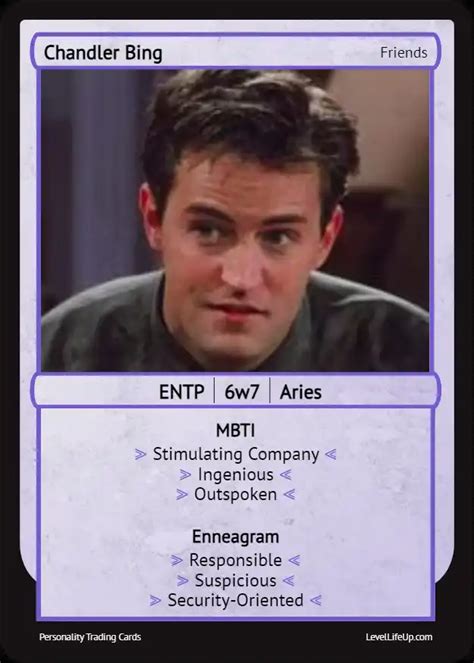 Chandler Bing Enneagram Mbti Personality Type Level Life Up