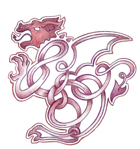 Celtic Dragon Y Ddraig Goch By Spiralpathdesigns On Deviantart