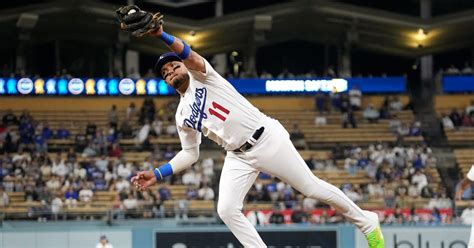 Dodgers Miguel Rojas Deftly Fielded His Position During In Game