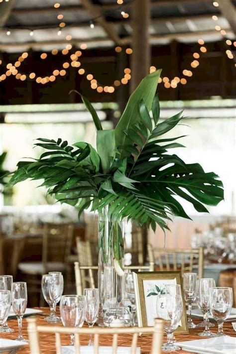 Lush And Bold Tropical Wedding Centerpieces Page Of Oh The