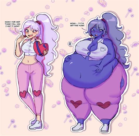 Rule 34 1girls Belly Expansion Big Belly Big Breasts Big Thighs Blue Hair Blue Skin Blueberry