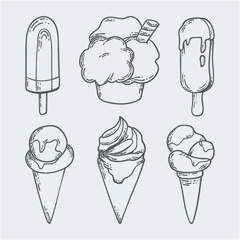 Free Vector Hand Drawn Ice Cream Collection