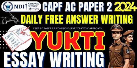 YUKTI CAPF AC 2024 Paper 2 Answer Writing Program Essay Writing 9