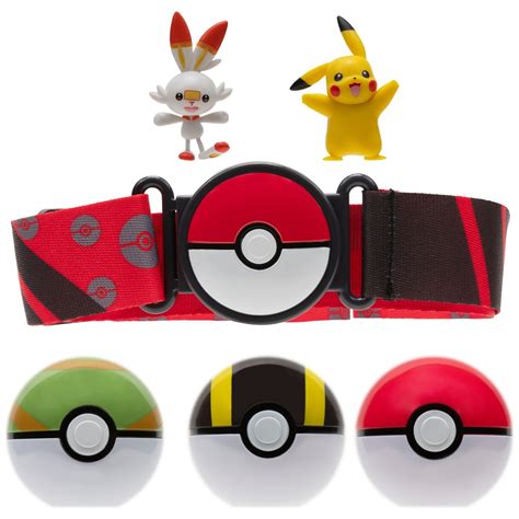 Pok Mon Clip N Go Pok Ball Belt Set With Scorbunny And Pikachu Battle