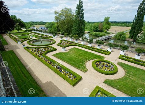 Neat French Castle Garden Editorial Stock Image - Image: 31211064