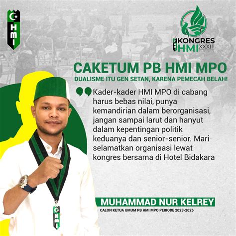 Caketum PB HMI MPO Dualisme Memecah Belah Itu Gen Setan