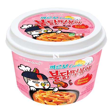 韩国samyang三养芝士辣火鸡年糕碗装179g Samyang Hot Chicken Flavor Topokki Carbonara