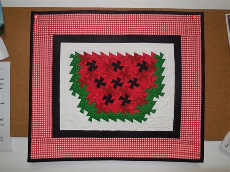 Twisted Holidays Watermelon Quilt Used Twister Ruler Twister