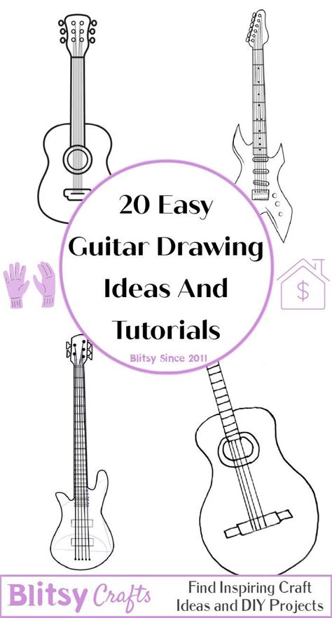 20 Easy Guitar Drawing Ideas How To Draw A Guitar Blitsy