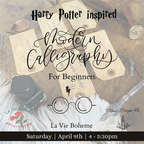 Harry Potter Calligraphy Class at La Vie Boheme - Sip & Script