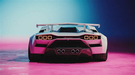 2022 Lamborghini Countach Concept Rear Look Wallpaper,HD Cars ...